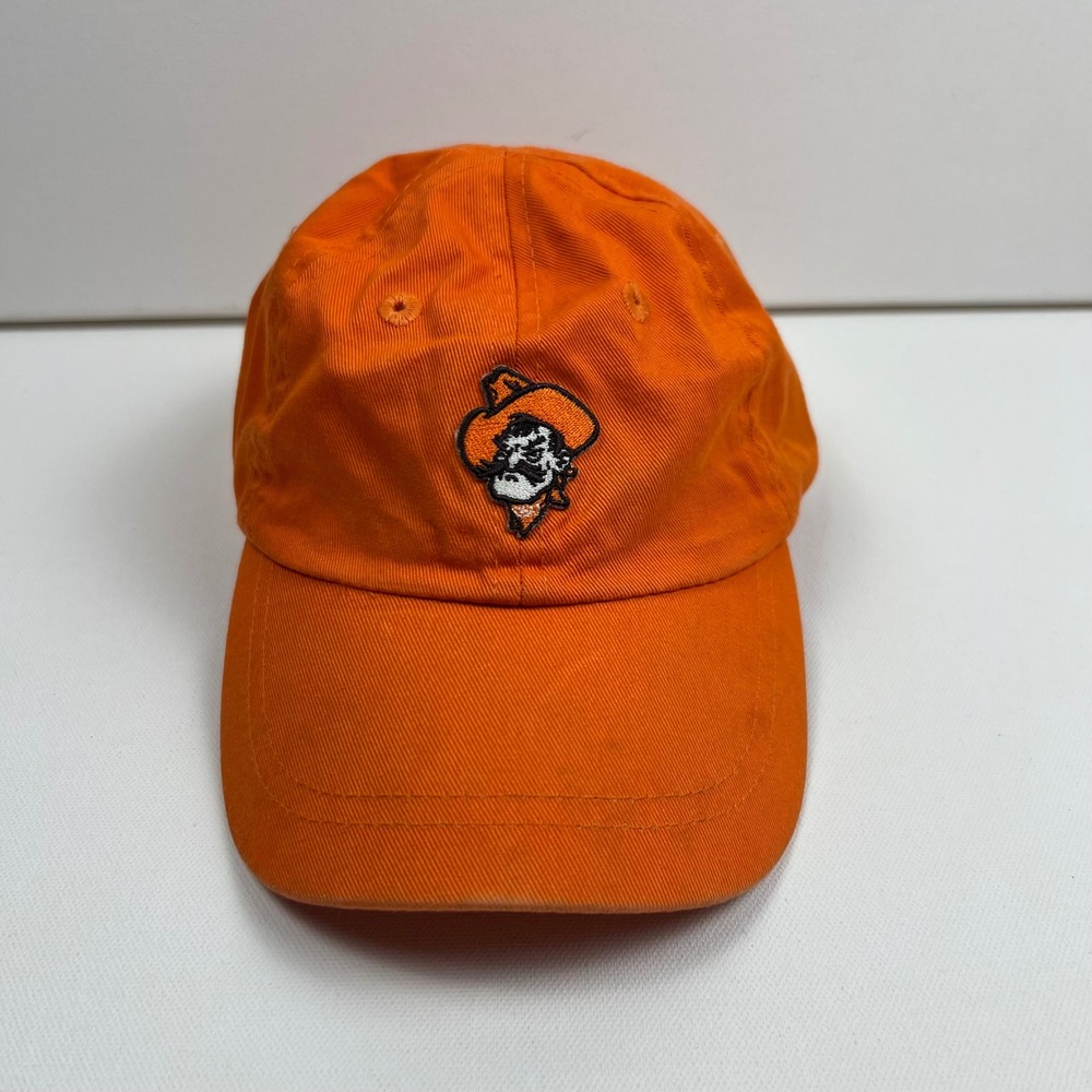 Two Feet Ahead Oklahoma State Pistol Pete Toddler Hat Orange Cotton Baseball Cap